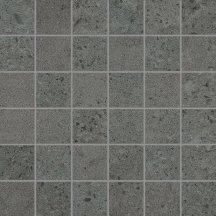 ABK Downtown Mosaico Quadretti Graphite Rett 30x30