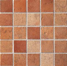 ABK Petraia Mos Quadretti Ocra Cotto Rosso 33.3x33.3