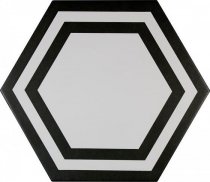 Adex Pavimento Hexagono Deco Black 20x23