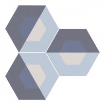 Apavisa Cube Blue Natural Hexagon 29x25