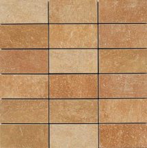 Apavisa Quartzstone Deco Rosso Lappato Mosaico 5x10 29.75x29.75