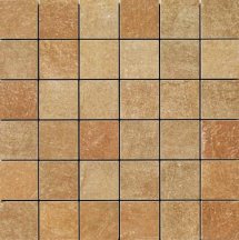 Apavisa Quartzstone Deco Rosso Lappato Mosaico 5x5 29.75x29.75