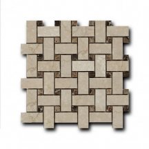 Art And Natura Basket Weave Botticino Fiorito Dark Imperador 30.5x30.5