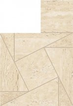 Atlas Concorde Marvel Travertine Sand Mosaico Tessellation 22x26