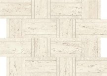 Atlas Concorde Marvel Travertine White Mosaico Basketweave 35x47