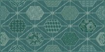 Azori Devore Indigo Geometria Decor 31.5x63