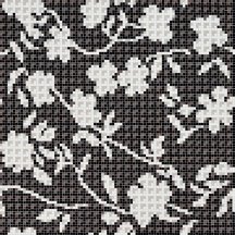 Bisazza Decori 10 Flower Corner Black 96.8x96.8