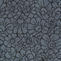 Bisazza Decori 10 Graphic Flowers Black 129.1x129.1