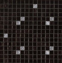 Bisazza Decori 20 Diagonale Nero Oro 32.2x32.2