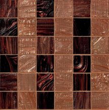 Bisazza Decori 50 Rayures Marrons 30.8x30.8