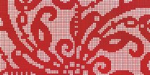 Bisazza Decori Opus Romano Embroidery Red 58.6x117.2