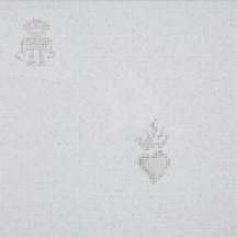 Bisazza The Crystal Collection Hearts And Robots White 0.97x0.97