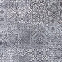 Ceramika Gres Vintage Ciemno Szary Dekor 40x40