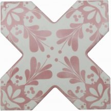 Cevica Becolors Cross Decoro Stencil Coral 13.25x13.25