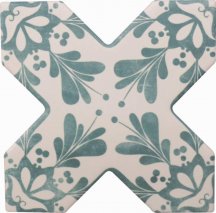 Cevica Becolors Cross Decoro Stencil Lagoon 13.25x13.25
