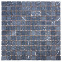 Dao Stone Mosaic Nero Marquina 23x23 Vintage 8 mm 30x30