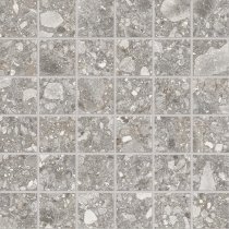 Ergon Lombarda Mosaico 5x5 Grigio Lappato 30x30