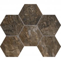 Estima Bernini Dark Brown Hex Matt 25x28.5