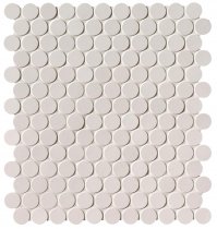 Fap Milano And Floor Bianco Round MosaicMatt Ø 2.2 29.5x32.5