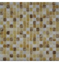 FK Marble Mix Mosaic White Cream 15-4P 30x30