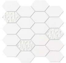 Land Gallery Slim White Mosaico Hexagonal 29.75x29.75