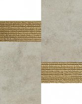 Land Midland Grey Mosaico 3D Gold 28.5x28.5