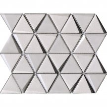 LAntic Colonial Effect Mosaics Triangle Silver 31x26