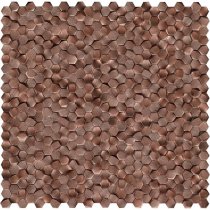 LAntic Colonial Gravity Mosaics Aluminium 3D Hexagon Copper 30.7x30.1