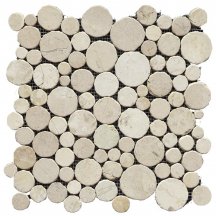 LAntic Colonial Paradise Mosaics Round Stone Blanco 31.5x31.5