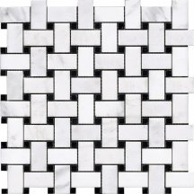 LAntic Colonial Victorian Mosaics Trenzado Marmara Negro 30x30