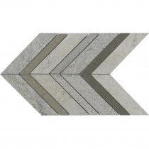 LAntic Colonial World Mosaics Amsterdam Chevron Grey 28x19.5