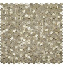 Liya Mosaic Metallic Aluminium 3D Hexagon Gold 29.8x30.8