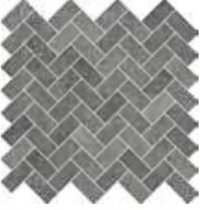 Magica Pietra Limestone Black Matt Herringbone 30x30