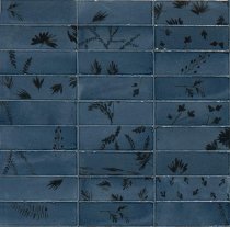 Marazzi Rice Blu Decoro Leaf Lux 5x15