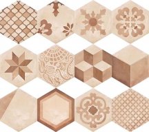 Marca Corona Terra Mix Decori Esagonо Vers. C 25x21.6
