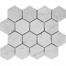 Natural Exclusive Marbella Carrarra Hex 3X3 Honed 26.9x31