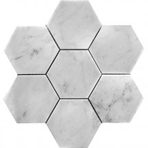 Natural Exclusive Marbella Carrarra Hex 4X4 Honed 25.9x26.9