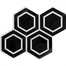 Natural Exclusive Tuxedo Park Nero Bianco Hex Polished 28.4x34