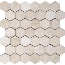 Natural Exclusive Valencia Crema 2X2 Hex Honed 30x30