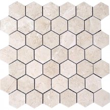 Natural Exclusive Valencia Crema 2X2 Hex Polished 30x30