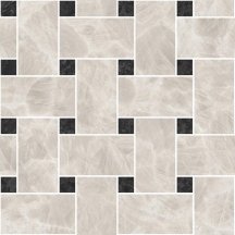 Versace Meteorite Mosaico Intarsio Naturale Bianco/Nero 30x30