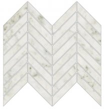 Novabell Imperial Michelangelo Chevron Bianco Carrara Naturale 25x30