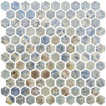 Onix Mosaico Hex Craquele Azualo Original 30.1x29