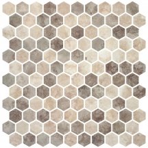 Onix Mosaico Hex Eco Stones Ecru Nocce Mix 30.1x29