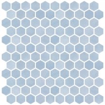 Onix Mosaico Hex Stoneglass Light Blue 30.1x29