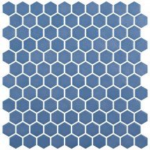 Onix Mosaico Hex Stoneglass Royal Blue 30.1x29