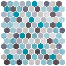 Onix Mosaico Hexagon Blends Aquamarine 30.1x29