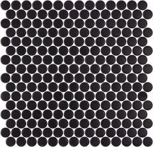 Onix Mosaico Penny Natureglas Black Matte 28.6x28.6