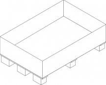 Ornamenta Woodencrate Cassadilegno 130X288X34 H Cm 130x288