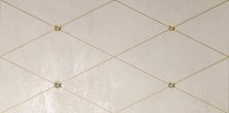 Petracers Ad Maiora Rhombus Fregio Oro Su Beige 50x100